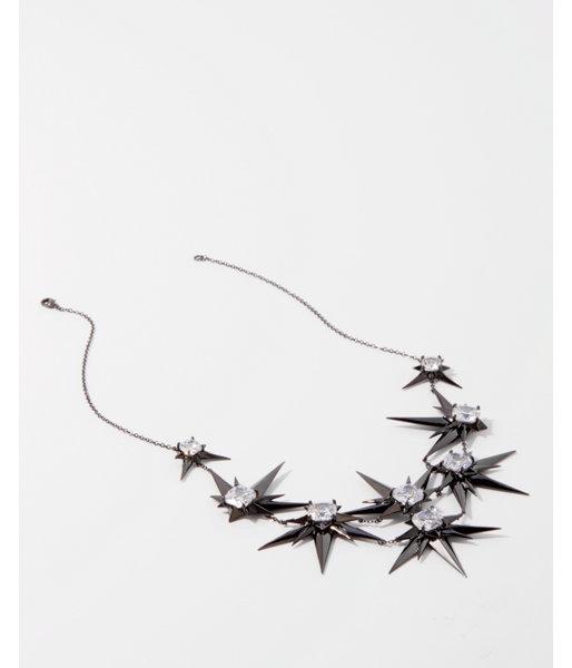 Express Womens Noir Orionis Statement Necklace