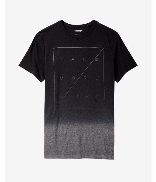 Express Mens Take More Risks Ombre Graphic T-shirt
