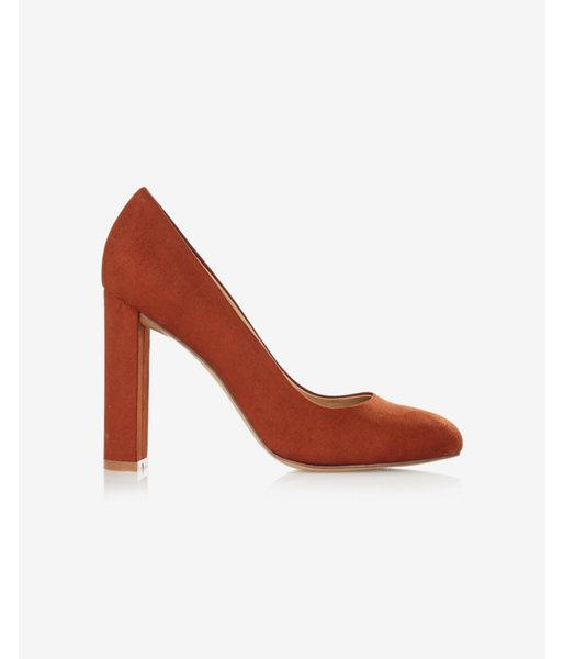Express Faux Suede Thick Heeled Pump