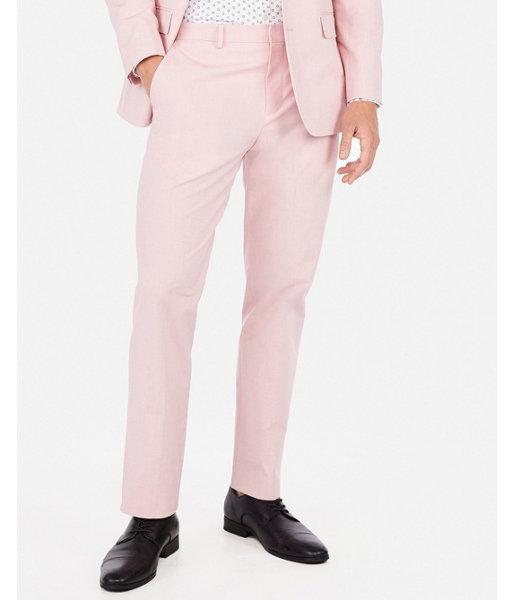 Express Mens Classic Light Pink Cotton Blend Stretch