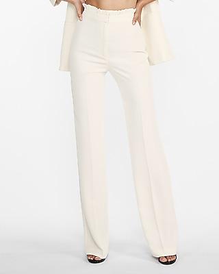 Express Womens Super High Waisted Pique Wide Leg Palazzo Pant
