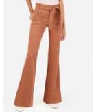 Express Womens High Waisted Belted Flare Pant