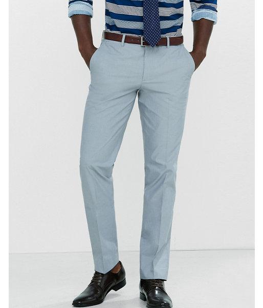 Express Mens Extra Slim Innovator Gray Chambray Dress Pant