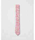 Express Mens Slim Pink Floral Liberty Fabric Cotton Tie