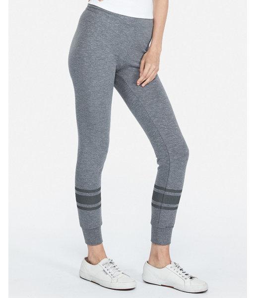 Express Womens High Waisted Striped Stretch Terry