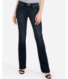 Express Womens Mid Rise Dark Wash Barely Boot Jeans