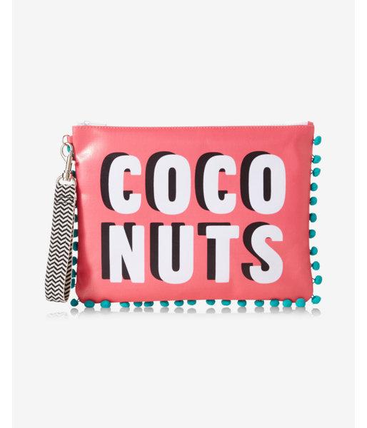 Express Womens Geometric Coconuts Clutch