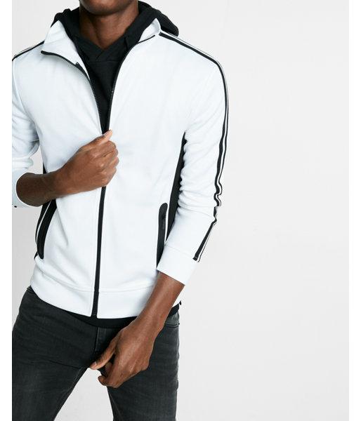 Express Taped Sleeve Zip Front Track Jacket