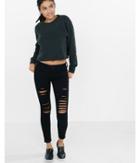 Express Womens Express One Eleven Long Sleeve Cropped