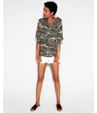 Express Womens Express One Eleven Camo Lace-up Wedge Hoodie