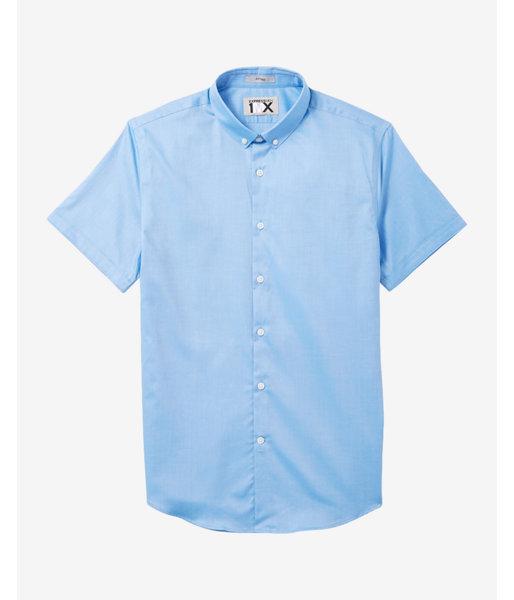 Express Mens Slim Solid Short Sleeve Oxford 1mx Dress