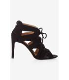Express Women's Shoes Faux Suede Lace-up Heeled