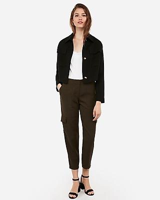 Express Womens Cropped Wedge Snap