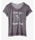 Express Womens Express One Eleven Island Time Graphic Boxy Tee