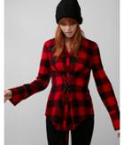 Express Womens Check Flannel Corset
