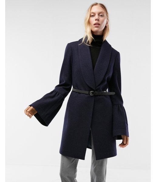 Express Womens Bell Sleeve Shawl Collar Coat