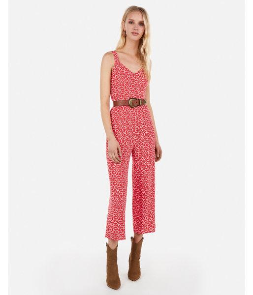 Express Womens Printed Strappy Back Culotte Jumpsuit