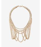 Express Womens Layered Link Chain Statement Necklace