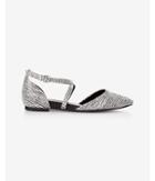Express Womens Striped D'orsay Flat