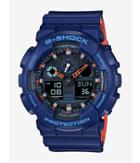 Express G-shock Layered Navy Blue And Orange Watch