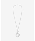 Express Womens Double Circle Pendant Necklace