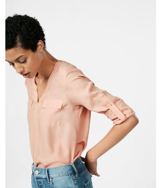 Express Womens Patch Pocket Chelsea Popover