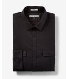 Express Mens Fitted Chambray Cotton Dress