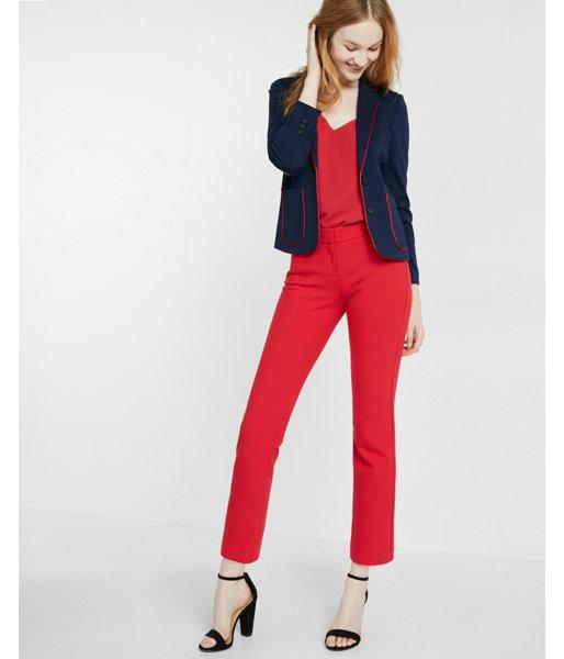 Express 20 Inch Contrast Pipe Detail Jacket