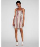 Express Womens Multicolored Stripe Clean A-line Cami Dress