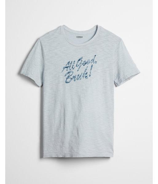 Express Mens All Good Bruh Crew Neck Graphic Tee