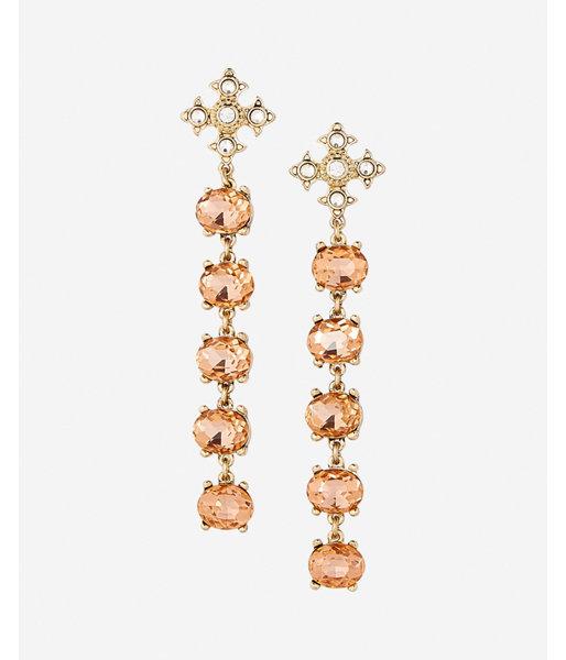 Express Five Stone Linear Drop Earrings
