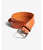 Express Mens Light Cognac Leather Single Prong Buckle Belt