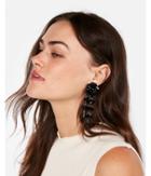 Express Womens Flower Fringe Drop Earrings