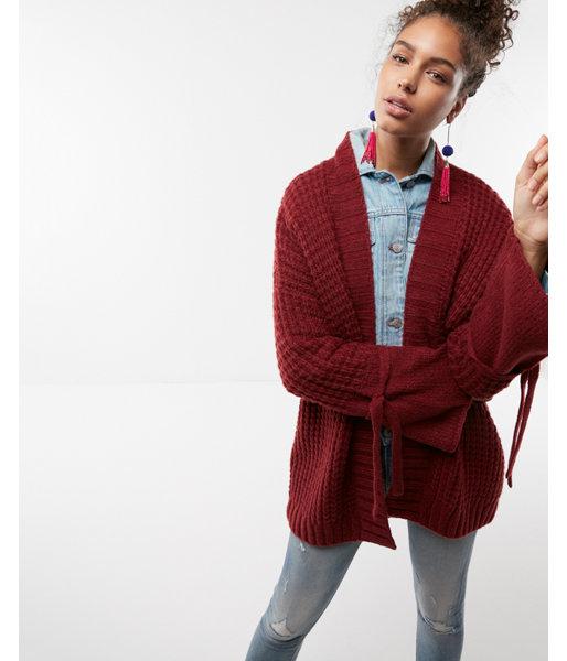 Express Womens Tie Sleeve Coatigan