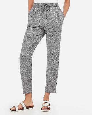 Express Womens High Waisted Textured Drawstring Joggers