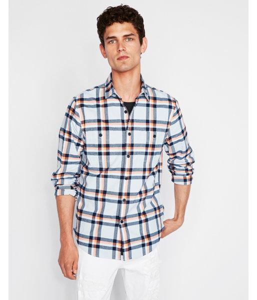 Express Mens Slim Plaid Two Pocket
