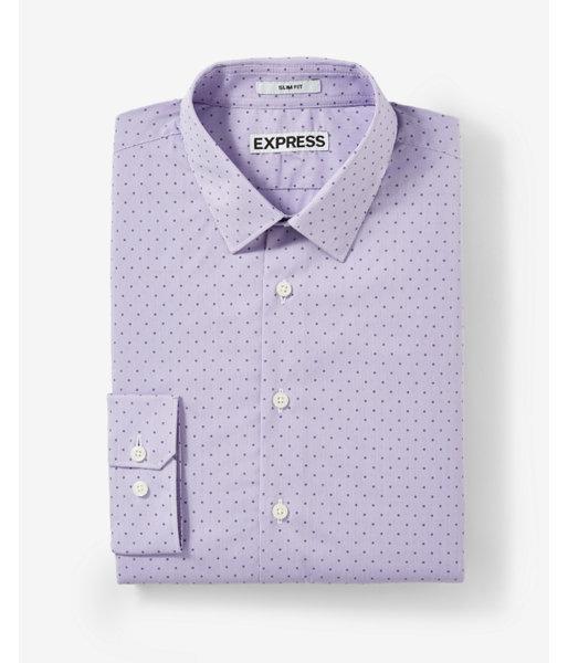 Express Mens Extra Slim Fit Fine Stripe Dotted Dress
