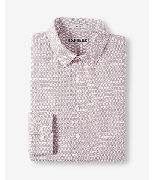 Express Fitted Small Dot Cotton Dress