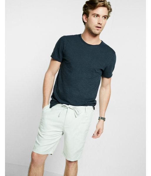 Express Classic Fit 10 Inch Roll Cuff Linen-cotton Drawstring