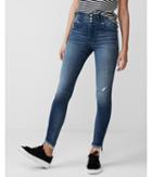 Express Womens Extreme High Waisted Distressed Ankle Jean