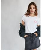 Express Womens Express One Eleven Forever Wild Easy Crew Neck Tee