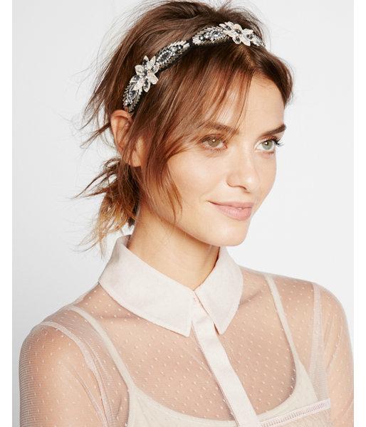 Express Womens Embellished Flower Headband