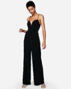 Express Womens Wide Leg Palazzo V-wire Jumpsuit