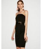 Express Womens Tie Front Cut-out Midi