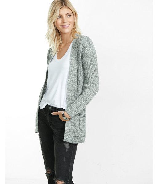 Express Womens Shaker Knit Pocket Cover-up