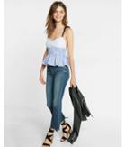 Express Ruched Cotton Poplin Cami