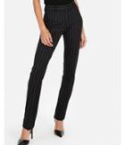 Express Womens Mid Rise Straight Leg Dotted Pinstripe Columnist Pant