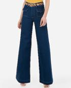 Express Womens Super High Waisted Pocket Wide Leg Palazzo Jeans