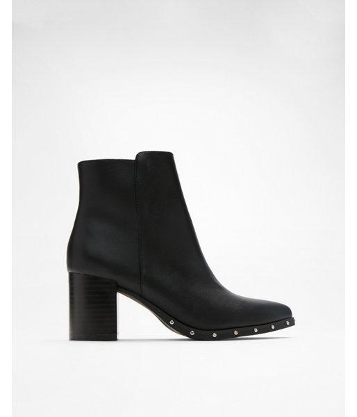 Express Womens Micro Stud Heeled Booties
