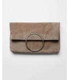 Express Womens Suede O-ring Clutch